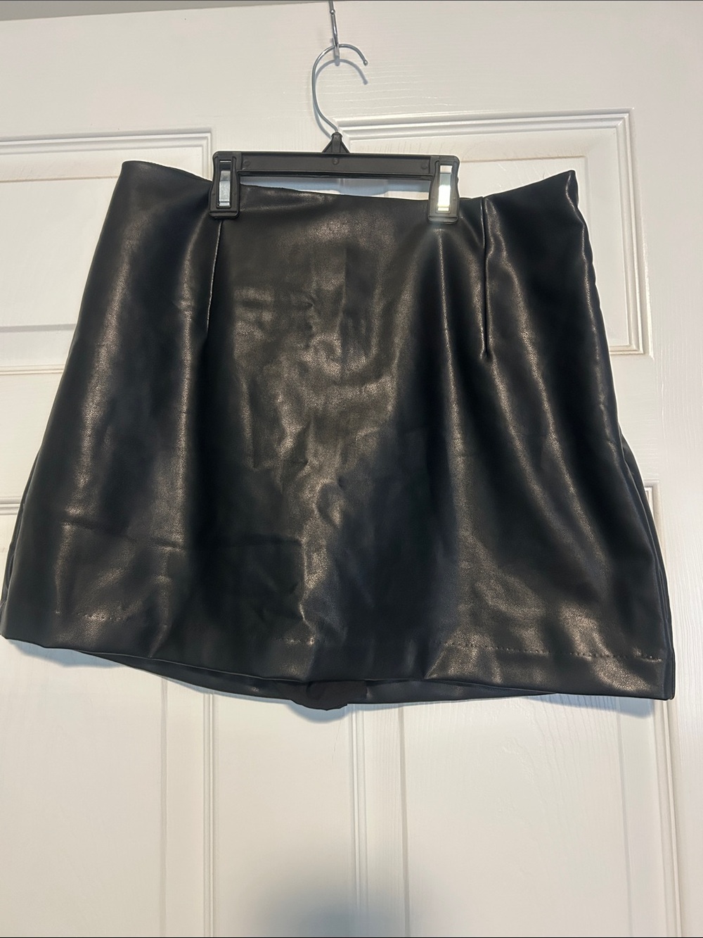 Black Abercrombie Vegan Leather Mini Skirt. Medium.